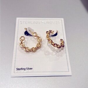 Gold plated hoop earring